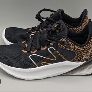 New Balance Women's Black and Leopard Sneakers